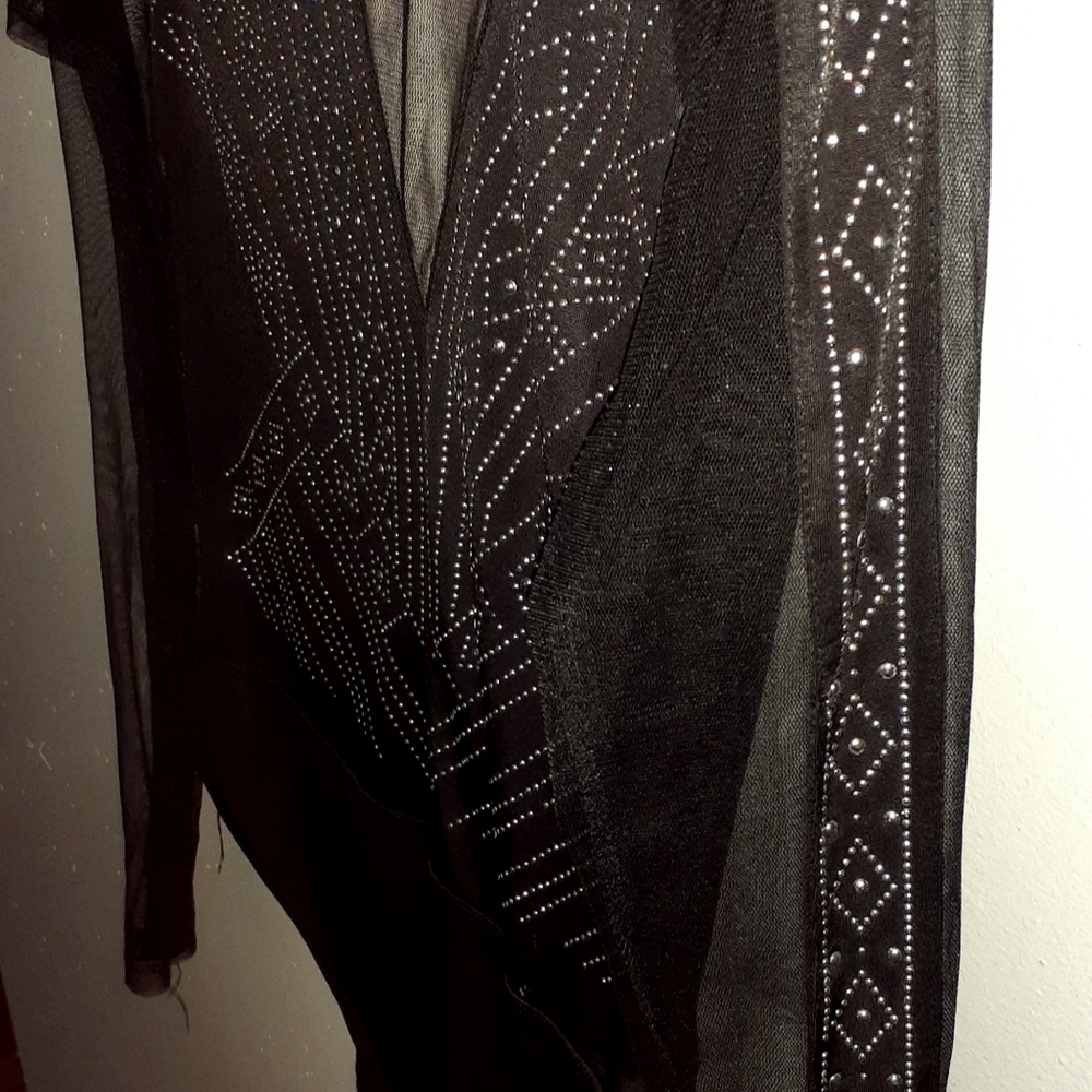 sheer, embossed body suit